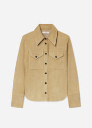 Western Shirt in Suede - Camel - CO Collections